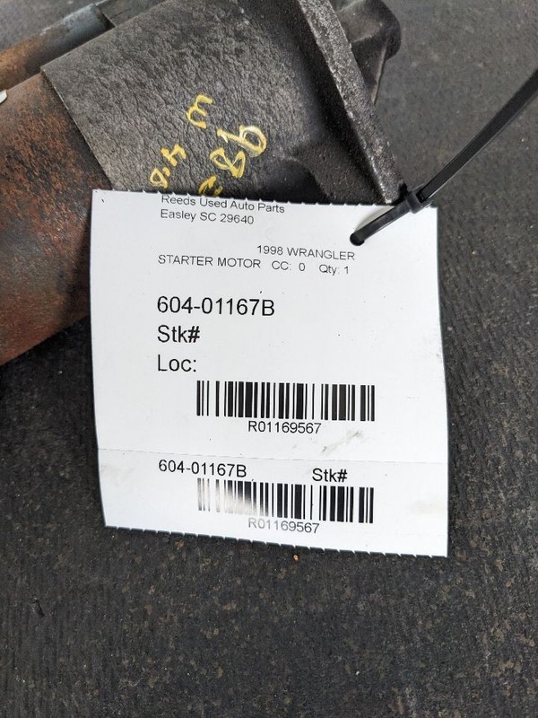 Starter Motor 4 Cylinder Fits 95-98 CHEROKEE 1169567