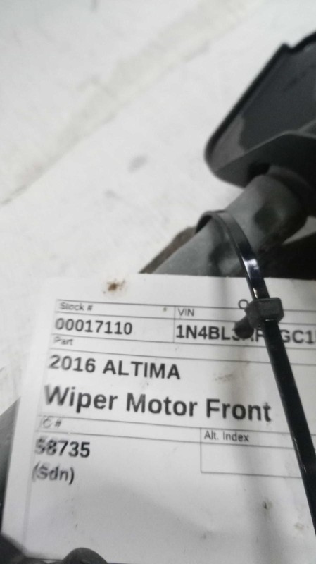 2016 Nissan Altima Wiper Motor OEM 288009HS0A Silver 143K Miles FWD