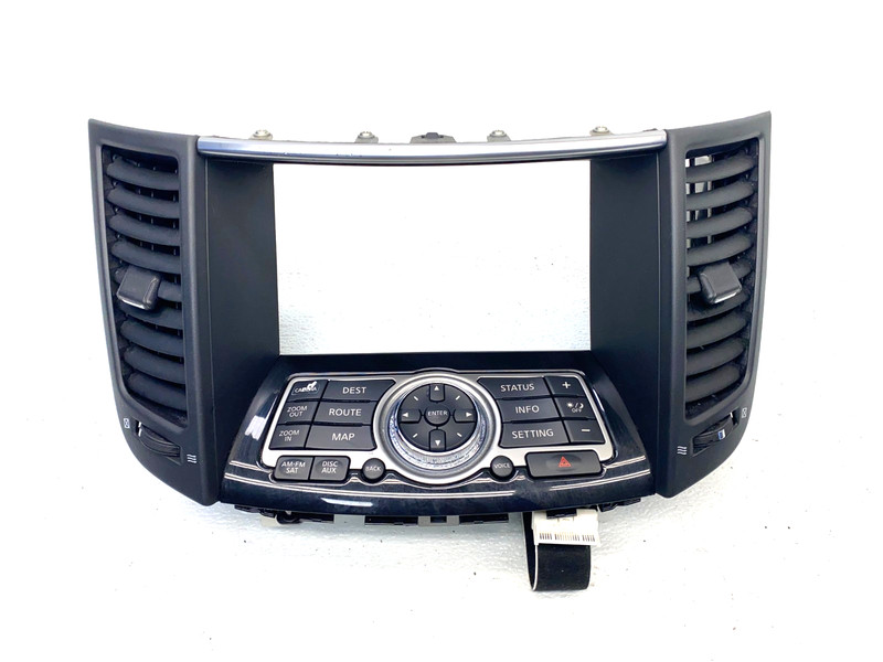 09-12 INFINITI FX35 CENTER DASH MEDIA CONTROL SWITCH W/ VENTS TRIM OEM #A0.55