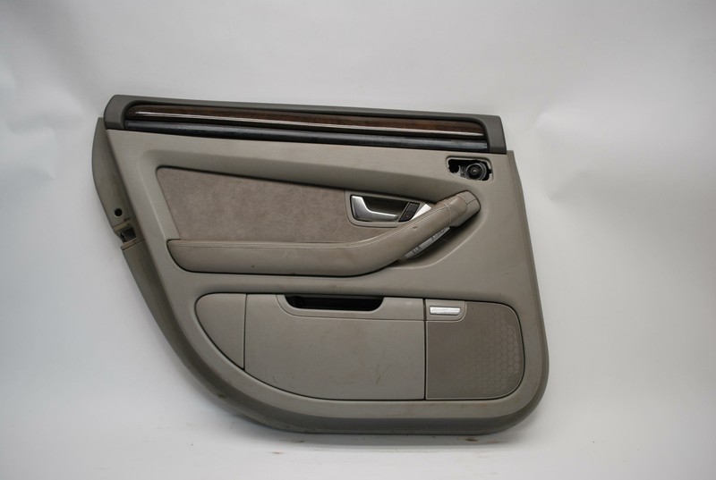 2007-2009 AUDI S8 REAR LEFT DRIVER SIDE INTERIOR DOOR PANEL TRIM LEATHER OEM