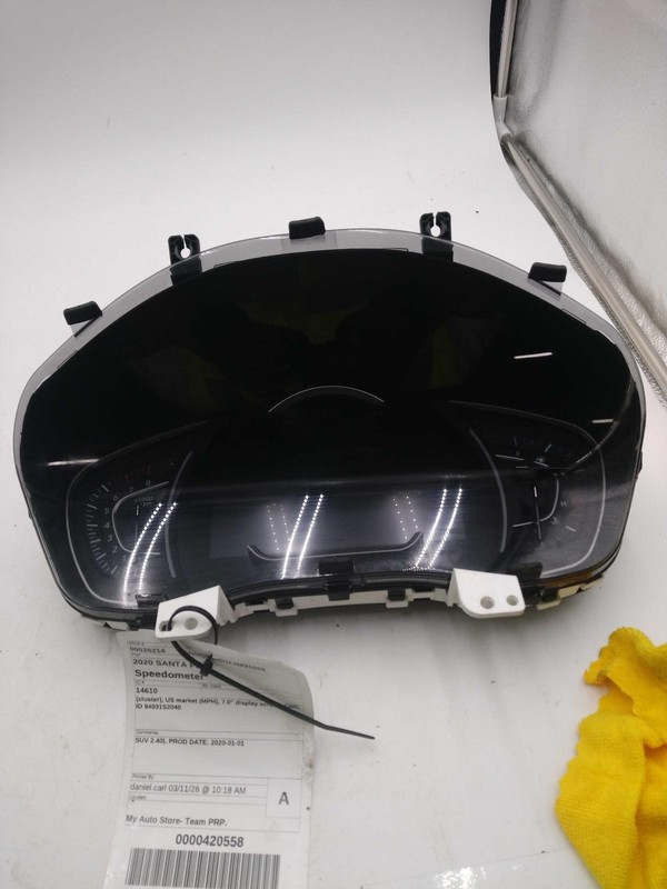 2020 Hyundai Santa Fe Speedometer Gauge White OEM 149K Miles NJ25-26214-668940
