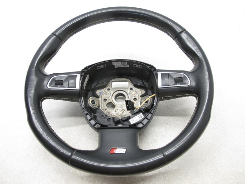 08-12 AUDI 8T S5 S4 A5 A4 STEERING WHEEL 3 THREE SPOKE LEATHER OEM 062624
