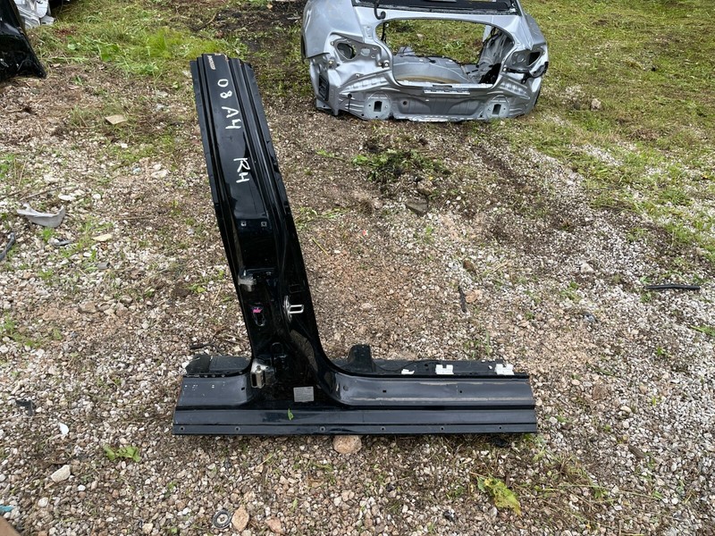 2008 Audi A4 RH Right Passenger Side Center B Pillar Exterior Frame Cut Cut OEM
