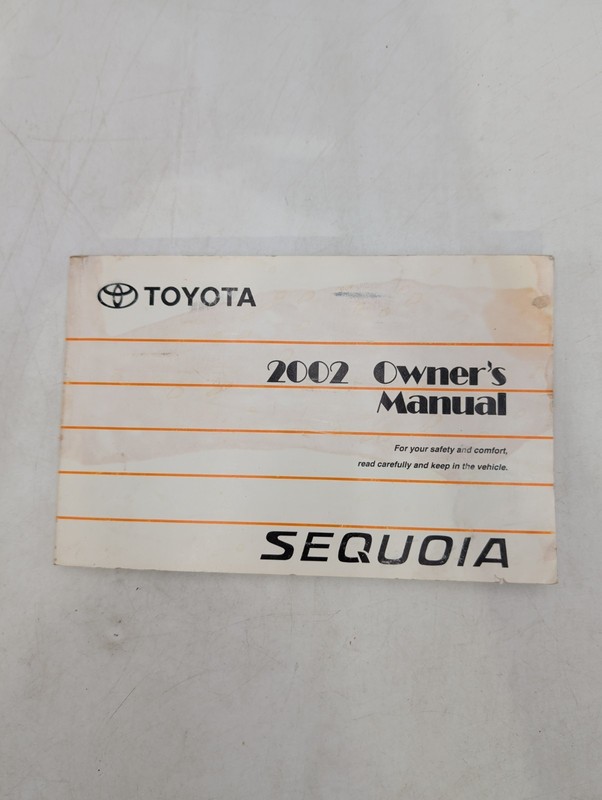 2002 Toyota Sequoia Owners Manual Original Book