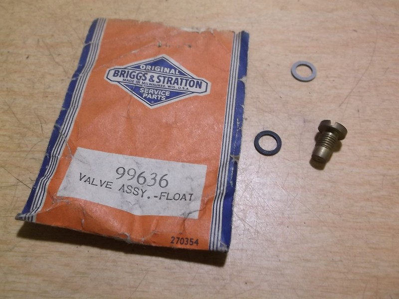 NEW Lawn Mower Part Briggs & Stratton 99636 NOS Valve Float Assembly *FREE SHIP*