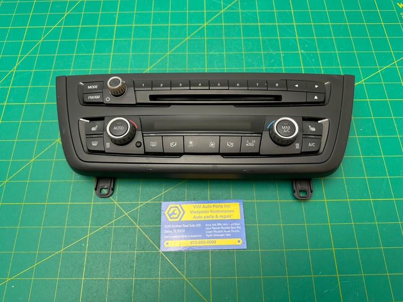 14-16 BMW F30 F32 HVAC HEATER A/C AUTO CLIMATE CONTROL RADIO SWITCH PANEL OEM