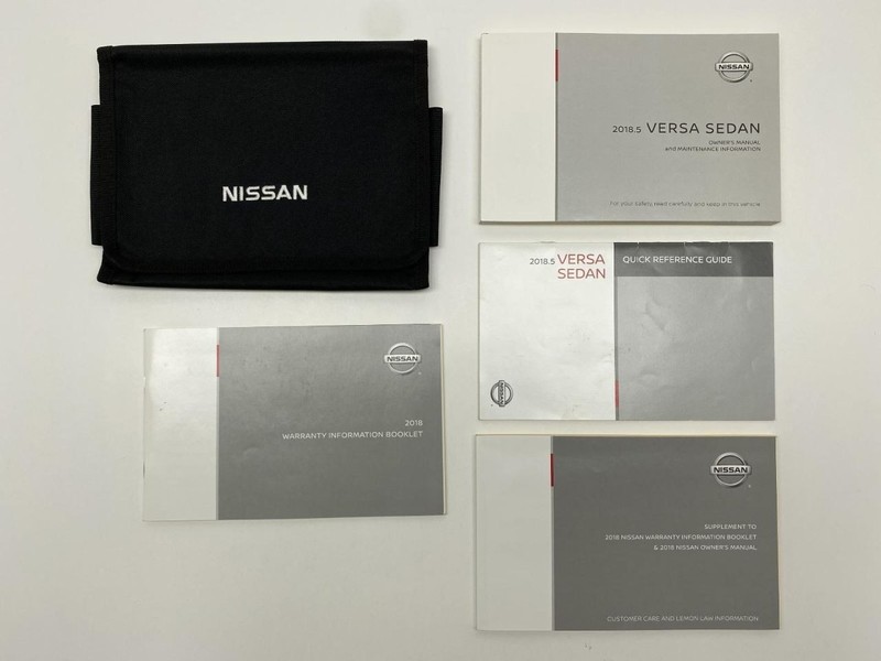Owners Manual 2018.5 Nissan Versa Sedan 86797
