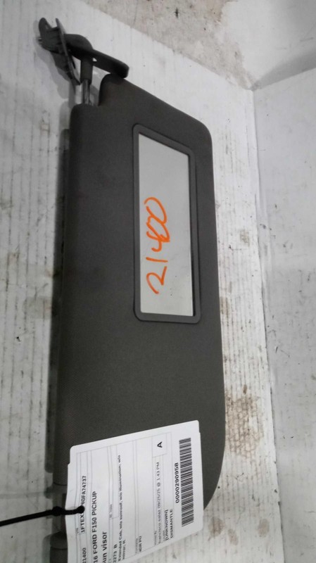 2016 Ford F150 Pickup Black Sun Visor - Used, 108k Miles, OEM Replacement