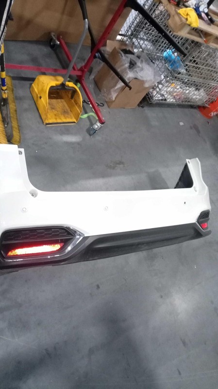 2016-2018 Acura RDX White Bumper Assembly OEM w/ Park Assist, Used