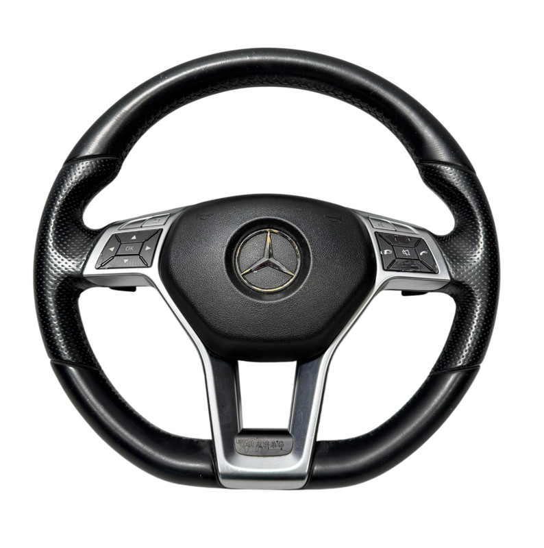 📌 13-15 MERCEDES W204 C250 STEERING WHEEL FLAT BOTTOM W/ PADDLE SHIFTERS OEM