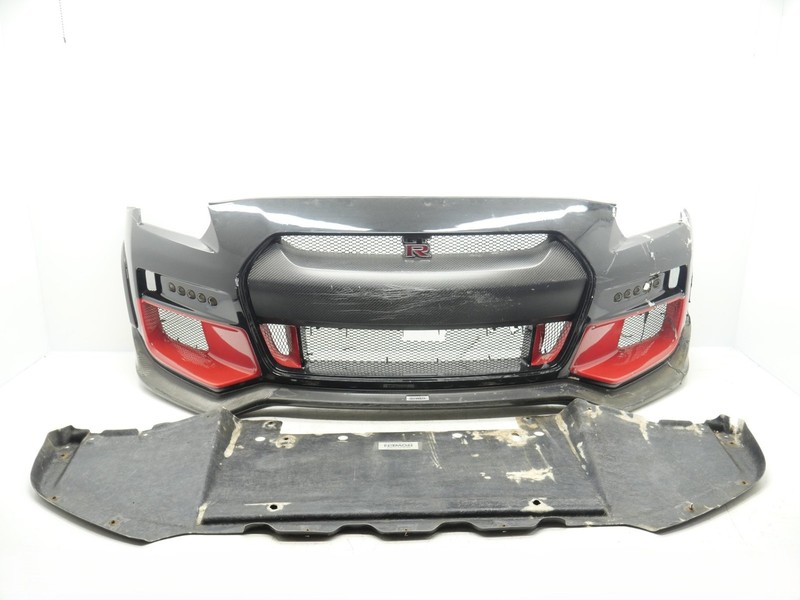 2009-2016 Nissan GT-R Front Bumper Cover ROWEN Carbon Fiber DAMAGED Aftermarket