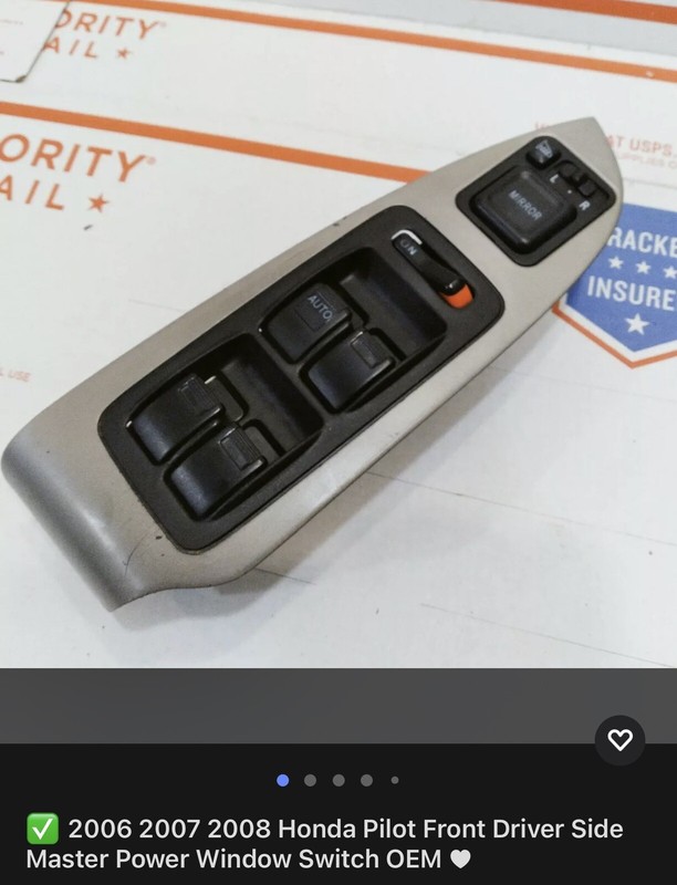 ✅ 2006 2007 2008 Honda Pilot Front Driver Side Master Power Window Switch OEM /1