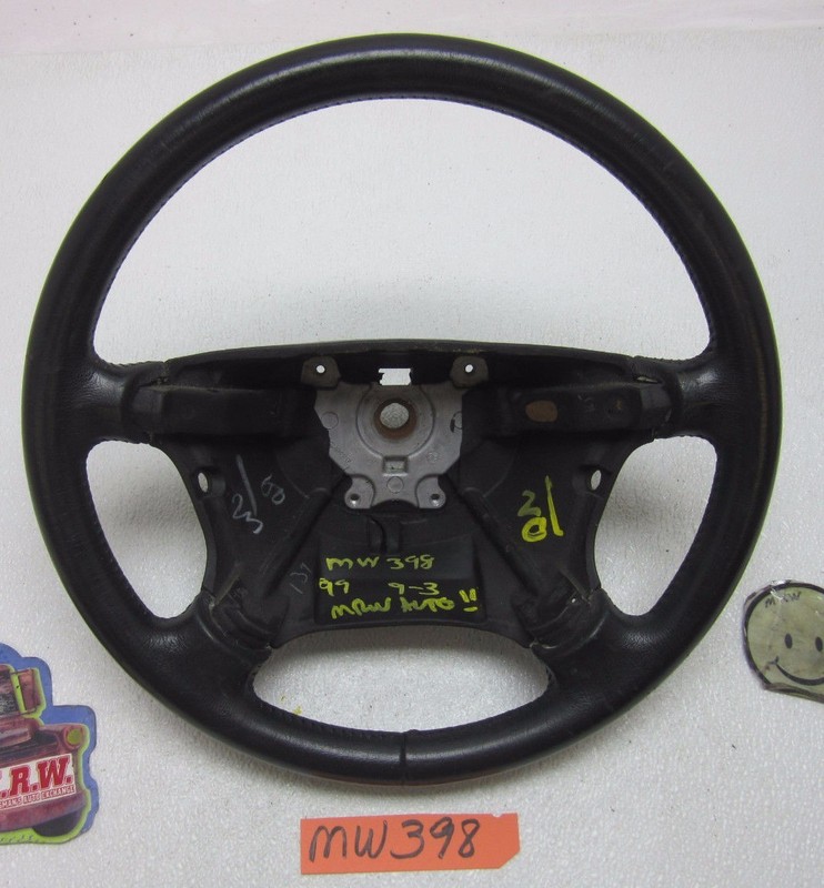 STEERING WHEEL 99 SAAB 9-3 LEATHER WRAPPEDBLACK 00 01 02 03 4532255 CAR