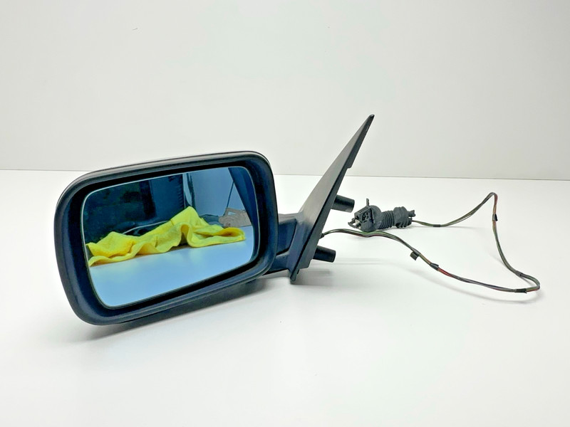 96–03 BMW E39 5-Series Driver Left Side Fctry Power Door Mirror Heated Black OEM
