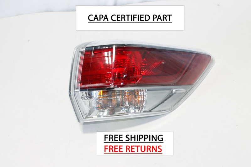 2014-2016 TOYOTA HIGHLANDER RIGHT PASSENGER SIDE HALOGEN TAIL LIGHT CAPA