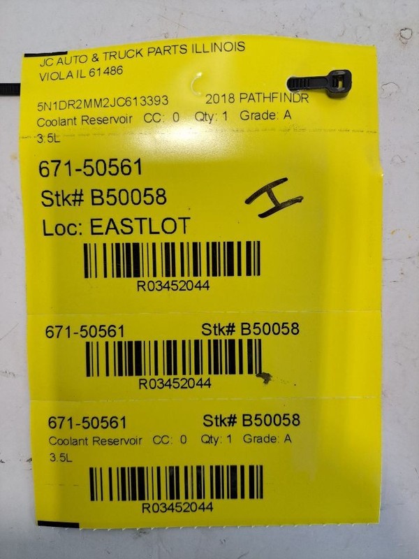 Coolant Reservoir Fits 13-20 22-23 PATHFINDER 3452044