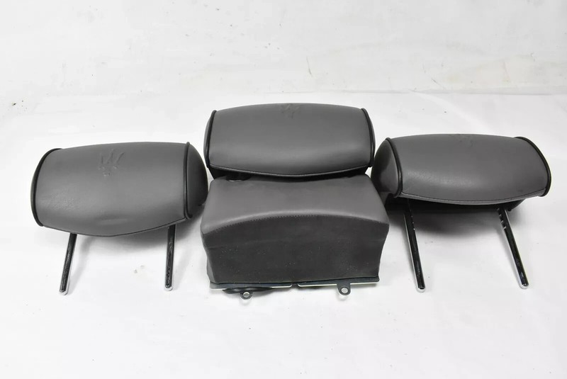 03-13 Maserati Quattroporte Rear Left Right Center Seat Headrest Set Of 3 OEM