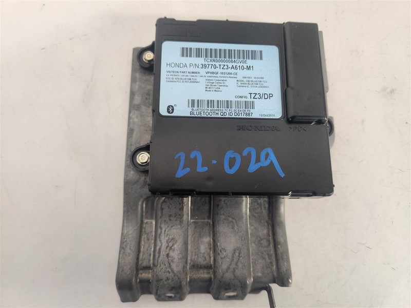 2019-2020 Acura Tlx Phone Telematic Box Control Module 39770-Tz3-A11 39770Tz3a11