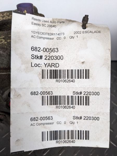 AC Compressor With Rear AC Fits 00-02 SUBURBAN 1500 1062640