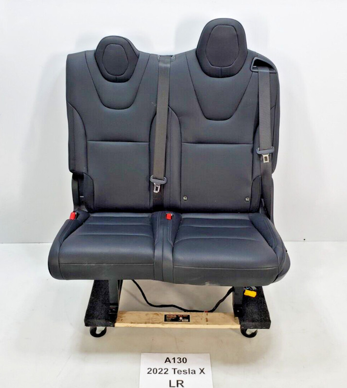✅21-23 OEM Tesla Model X Long Range Rear Left Driver Leather Seat Black Assy 36k