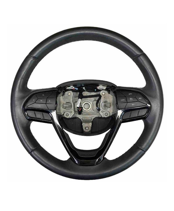 Jeep Cherokee steering wheel from 2014 to 2022 black leather assy OEM 5QV34DX9AB