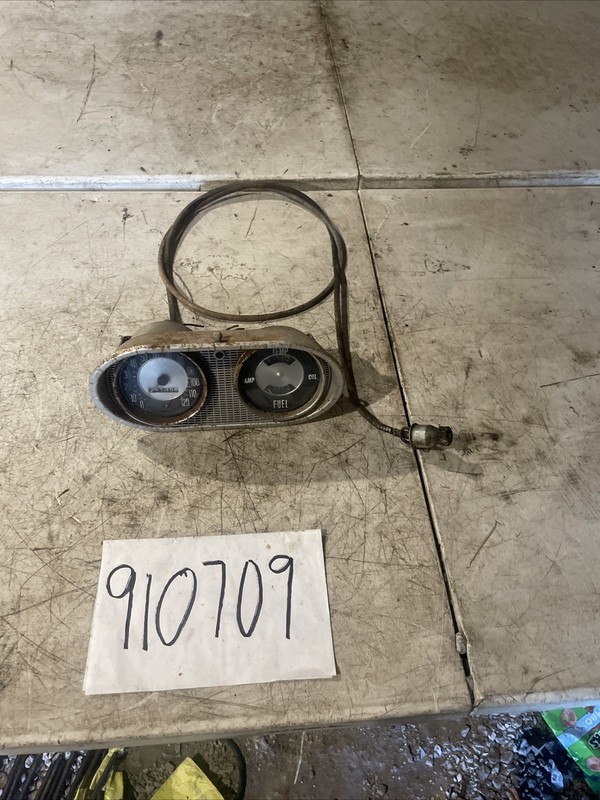 1960–64 Studebaker Champ Gauge Cluster w/ Speedometer Cable – OEM Dash Panel