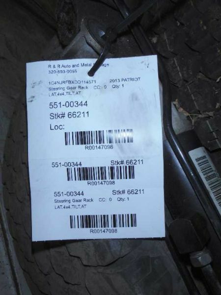 Steering Gear/Rack Power Steering 4WD Fits 11-16 COMPASS 147098