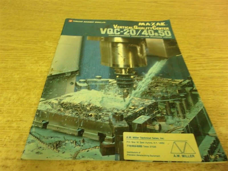 Yamazaki Mazak Vertical Quality Center Manual VQC-20/40/50 *FREE SHIPPING*