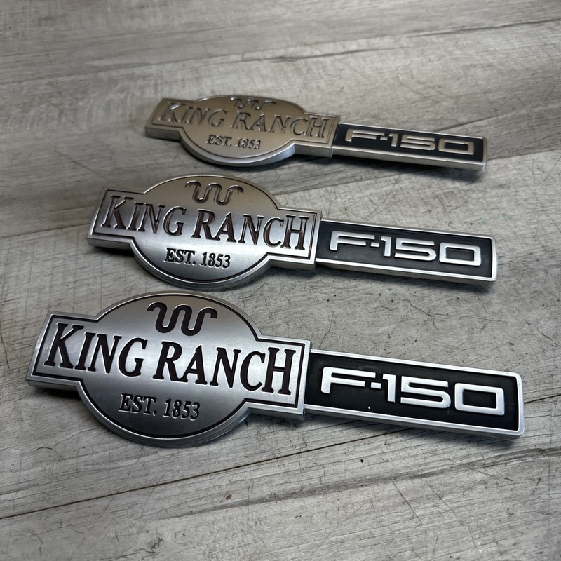 OEM 2004-2008 Ford F-150 King Ranch Rear Tailgate Emblem Badge Nameplate Set