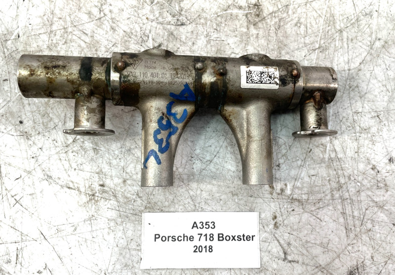 ✅ 17-24 OEM Porsche 718 Boxster 982 2.0L Fuel Injection Rail Line 1-2cyl 36k