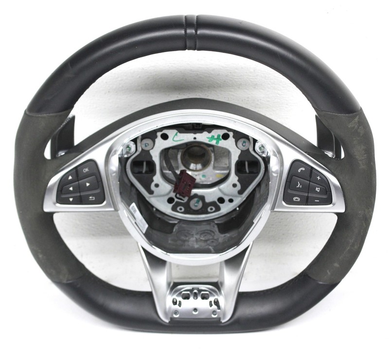 OEM Steering Wheel For Mercedes-Benz SLC43 AMG Black Leather 166-460-16-18-9E38