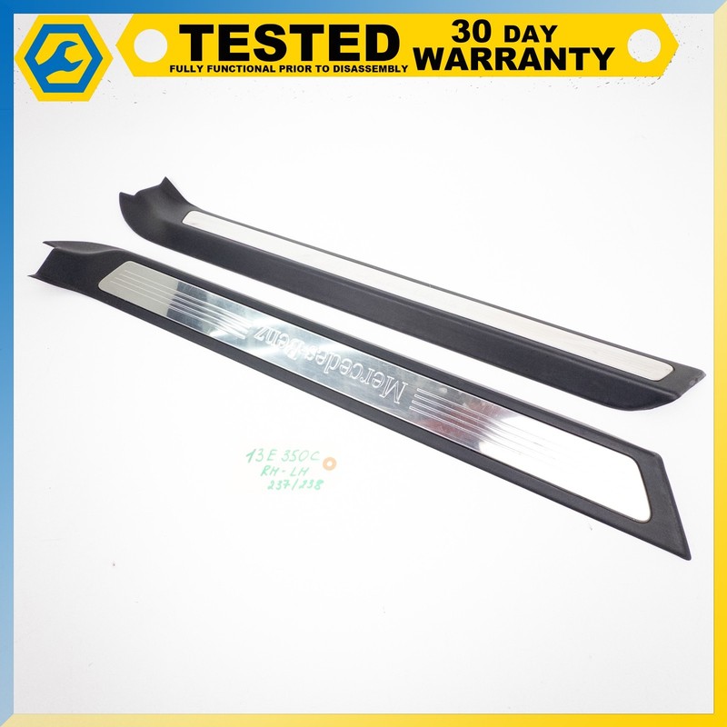 14-17 M-B E350 E400 E550 DOOR SILL PANEL SCUFF PLATE STEP COVER TRIM SET OEM