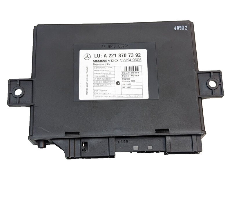 07-10 Mercedes W221 S65 AMG CL550 S400 Keyless Go Control Module 2218702392 OEM