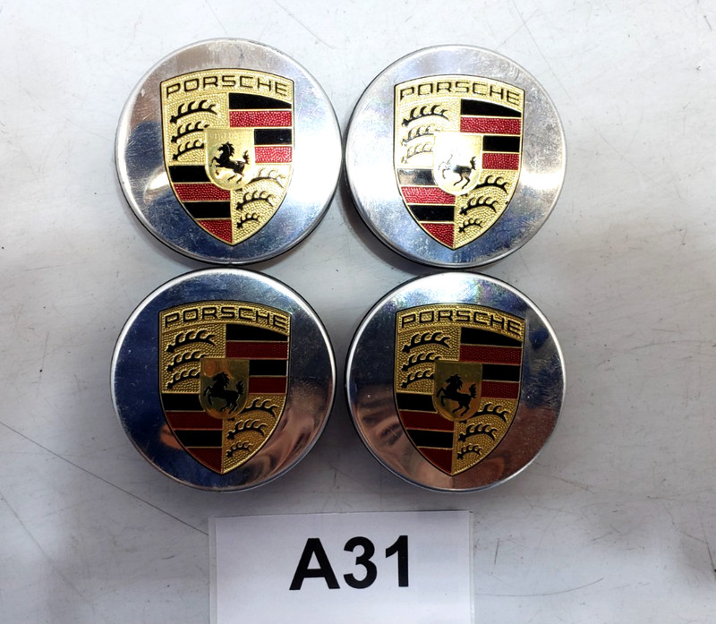 ✅ 2012-2019 OEM Porsche 991 911 Turbo S Hub Cap Center Wheel Emblem SET 18k