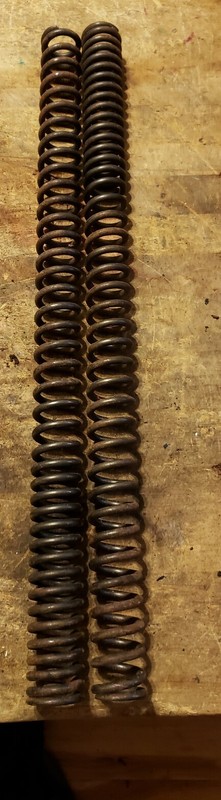 Harley Davidson fork springs shovelhead sporster 18.5" × 1 1/4" Fork Spring OEM