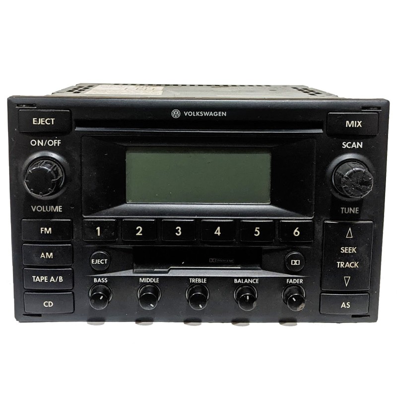 OEM AM FM CD Casette Player Receiver Head Unit VW Golf Jetta Passat 1JM035157N
