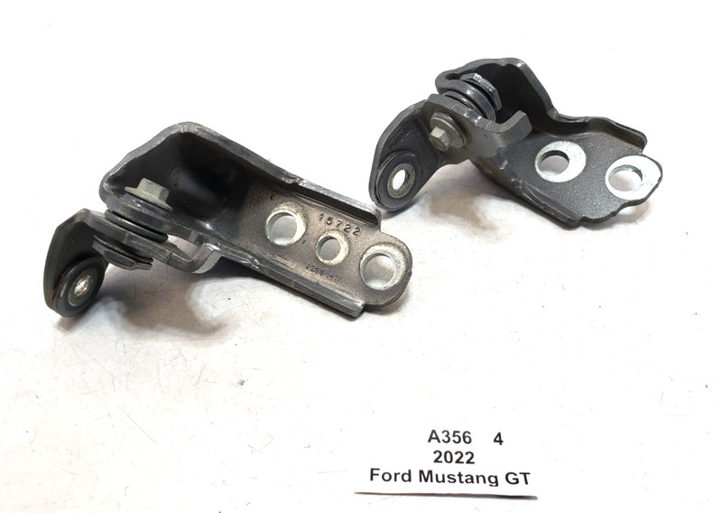 ✅ 15-23 OEM Ford Mustang GT Front Left Driver Door Hinge Silver SET 7k