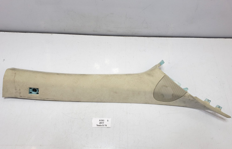 ✅ 12-20 OEM Tesla Model S Front Right Passenger Side A Pillar Trim Beige NOTE*