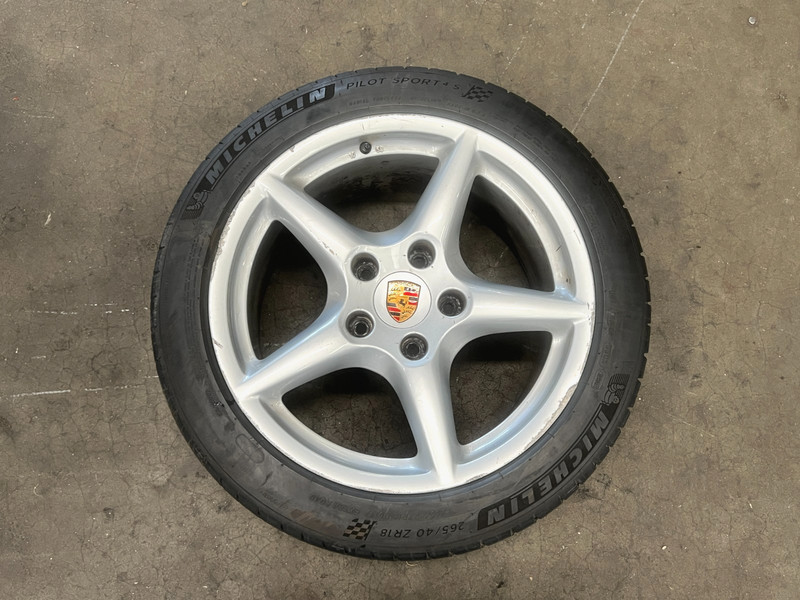 ⭐2005-2008 PORSCHE CARRIER 911 997 WHEEL RIM TIRE 265/40/18 10X18 OEM LOT2635