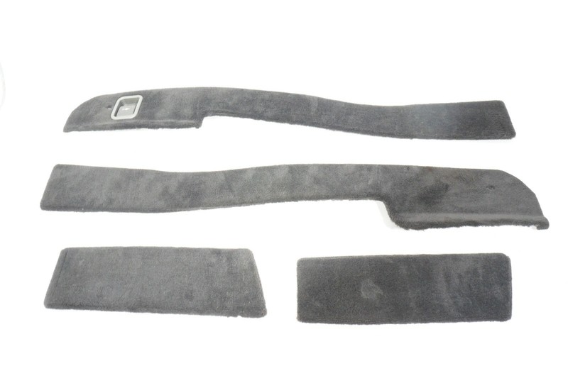 02 03 04 05 BMW 745i CENTER CONSOLE CARPET TRIM SET OF 4 BLACK OEM