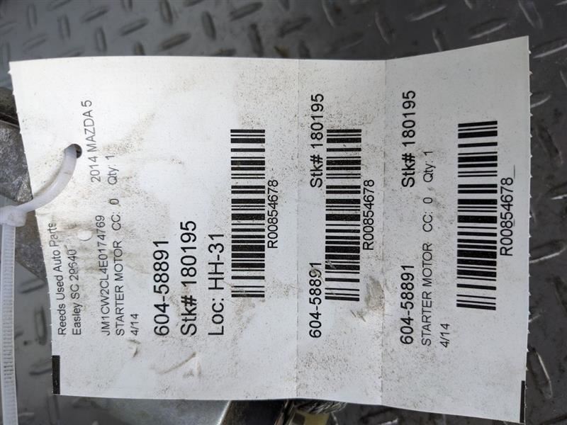 Starter Motor Fits 13-14 MAZDA 5 854678