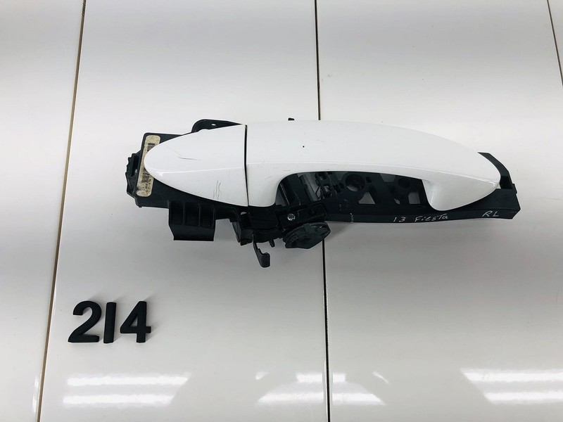 11-19 FORD FIESTA REAR LEFT DRIVER SIDE EXTERIOR DOOR HANDLE OXFORD WHITE OEM