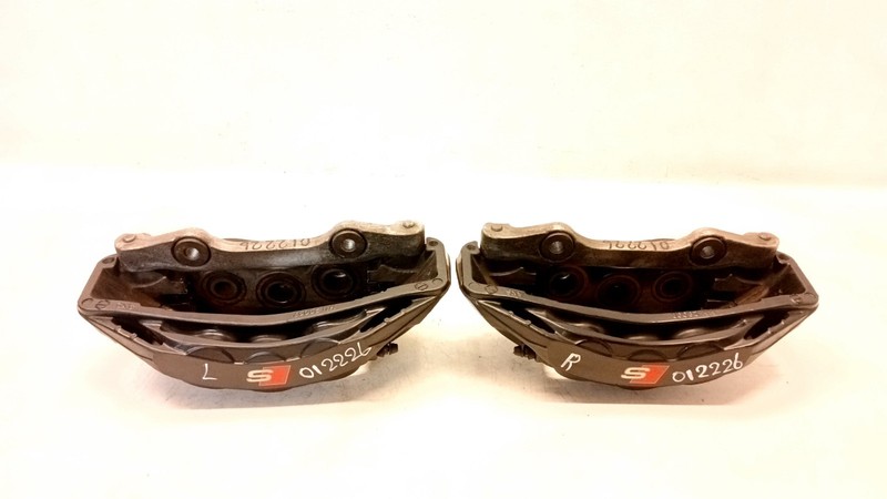 18-24 AUDI B9 S5 SPORTBACK S4 AKEBONO BLACK BRAKE DISC CALIPER LEFT RIGHT OEM 01