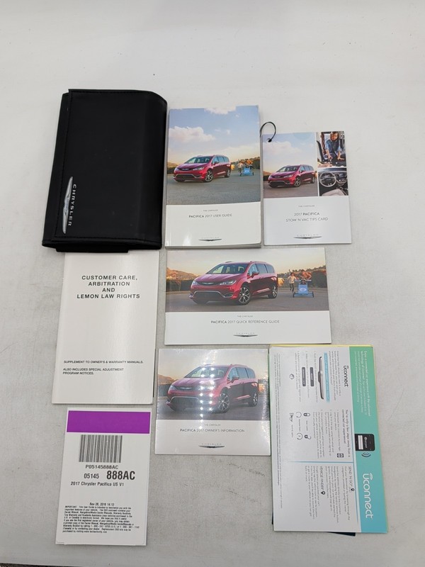 2017 CHRYSLER PACIFICA OWNERS MANUAL V6 3.6L LX LIMITEDTOURING L PLUS MINIVAN