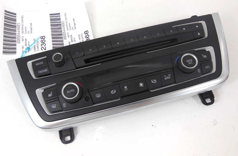 12-14 BMW 328i xDrive Front A/C Heat Auto Temperature Control W/ Heated Seat OEM