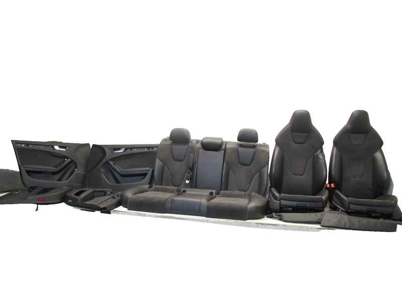 S4 AUDI 13-16 B8 S4 SEDAN FRONT REAR SEAT DOOR PANEL SET ALCANTARA SUEDE OEM 022