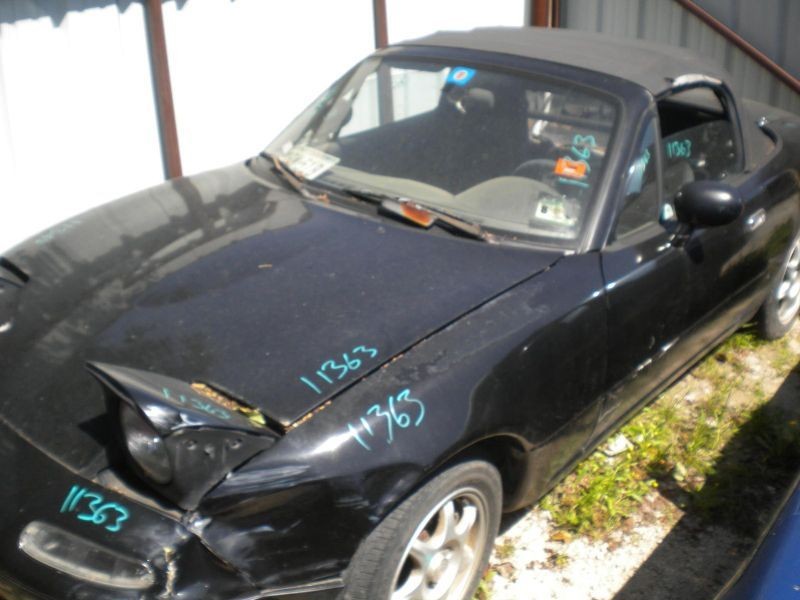 1996 MAZDA MX-5 MIATA NA PASSENGER RIGHT FRONT BLACK LEATHER DOOR TRIM PANEL