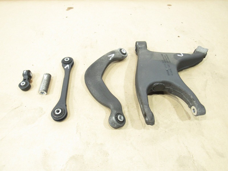 11-17 Audi A8 D4 2011 4.2L Rear Left Driver Lower Upper Control Arm 4 PCS Set !Y