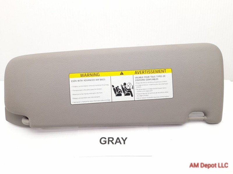2011 BMW 535i 528i 550i M5 F10 Left Driver Sun Visor Gray Vinyl 51167248859