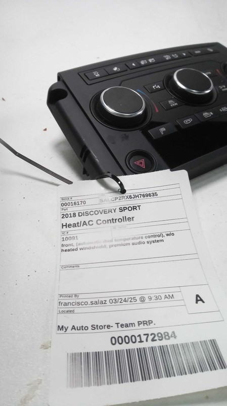 2018 Land Rover Discovery Sport A/C Selector Switch OEM Grey 104k Miles
